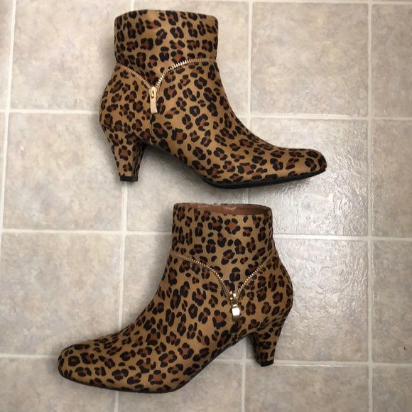New Angel Steps Boots Leopard Print Size 10 - Picture 5 of 6